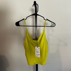 Zara Silk Tank Neon